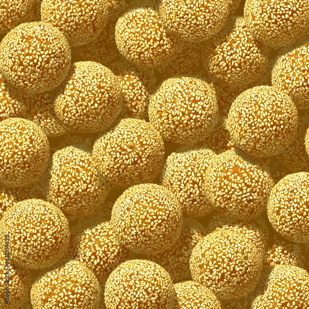 Poster close-up view of spherical yellow microorganisms clustered together, showcasing their texture and fo