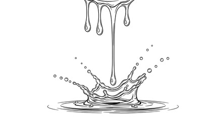 Water Drop Impact with Splash.