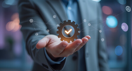 Quality Assurance Gear in Hand