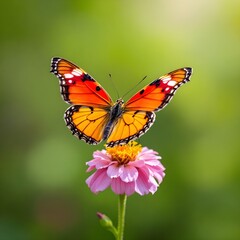 Fototapeta premium butterfly on flower
