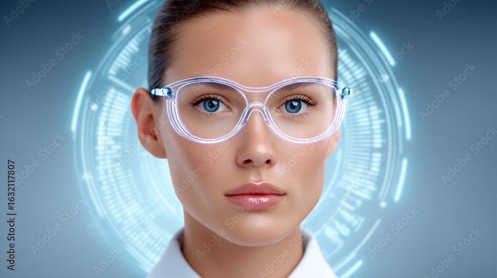 Poster digital assistant technology project virtual environment hyper-realistic image futuristic viewpoint 