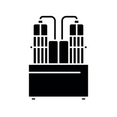 Electrolyzer black flat icon. Sign for web page, mobile app,
