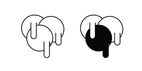 Ice Cream set icon with white background vector stock illustration