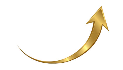 golden curved arrow png