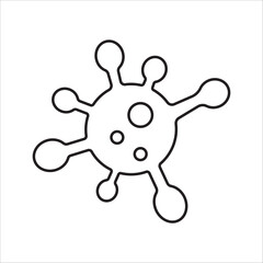 bacteria icon in line style