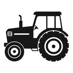 Tractor vector clean black silhouette design white background