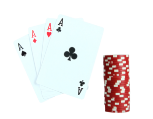 Aces high with stacked poker chips, feeling lucky tonight, game on, winning hand, ready to gamble