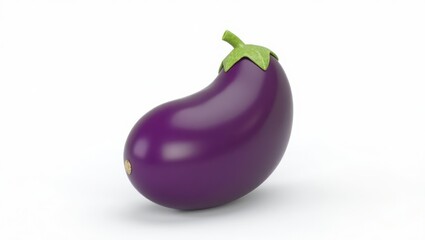 A  purple eggplant, realistically rendered.