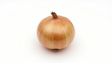 Fototapeta premium Single onion on a white background.