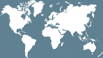 World map. Grey modern vector map. Silhouette map.	