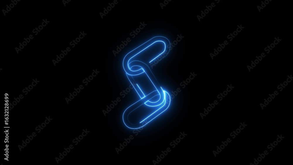 Aufkleber abstract neon hyperlink line icon animation, cycle space neon line. abstract neon hyperlink line ui 