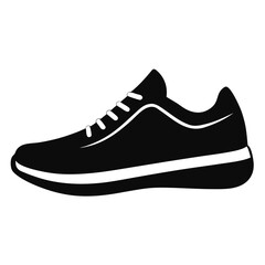 Tennis Shoes vector clean black silhouette design white background