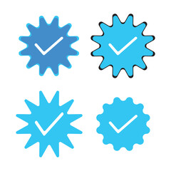 Verified Account Vector Icon – Checkmark Badge for Account Verification