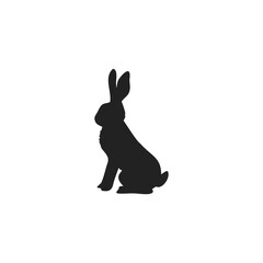 Bunny Silhouette Illustration Vector