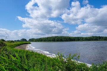 Riverside Landscape with Lush Greenery - Gelting, Germany