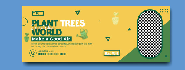 Plant trees for our world make a good act environmental campaign poster