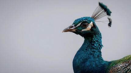 Peacock Minimalist Neutral Background