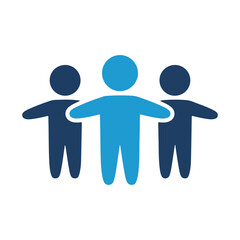 Teamwork and Collaboration Represented by a Group of People Standing Together with the Leader in Front Concept