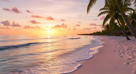 Fototapeta premium Golden Sunrise Beachscape