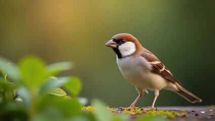 Close-up of a Eurasian Tree Sparrow.