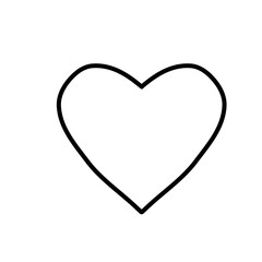Elegant heart symbol for Valentine's Day design or love-themed projects, simple and clean style graphic