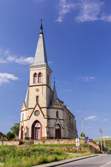 Picturesque view of the Saint Anthony of Padua Church: Roman Catholic Church in Strusiv, Ternopil Region, Ukraine