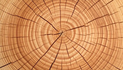 Fototapeta premium Detailed close-up of a tree trunk section showcasing concentric growth rings