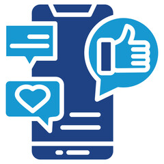 Social Media Engagement glyph color icon