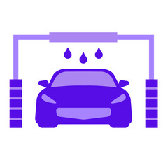 Autowaschanlage - farbiges Icon