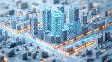 2.5D Miniature Model of a Future Digital Smart City Landscape