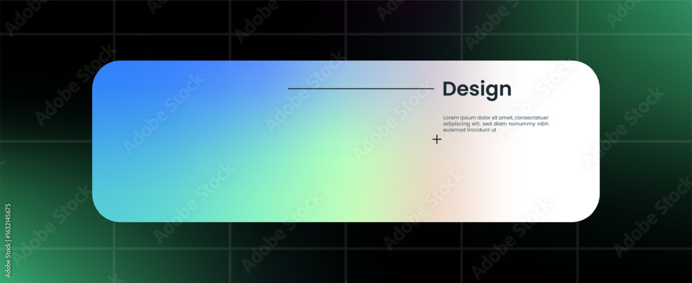Poster modern design element in gradient color. futuristic pop up interface.