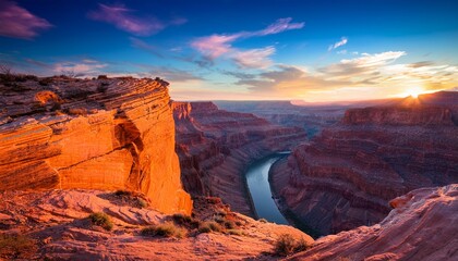 Obraz premium surreal canyon adventure vibrant landscape nature photography colorful environment scenic viewpoint