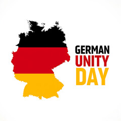 German unity day celebration with map and flag colors