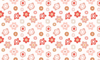 Cute Hand-Drawn Ditsy Floral Seamless Pattern for Baby and Kids