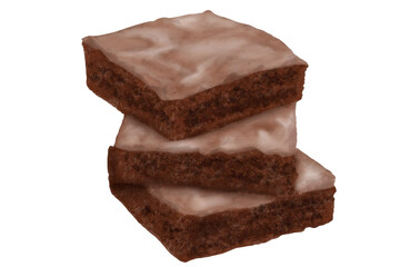  chocolate brownie watercolor 