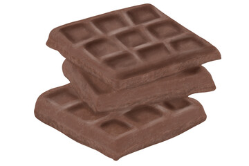 chocolate bar isolated on white