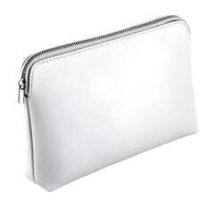 White zipper pouch mockup isolated on white background perfect for product packaging branding and design

