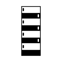 minimalist bookshelf illustration design