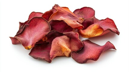 organic Rose petals isolated on the white background