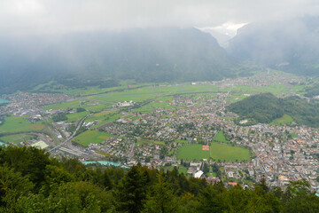 View of Interlaken in Switzerland.