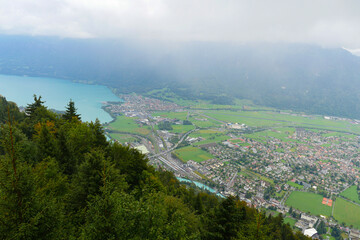 View of Interlaken in Switzerland.