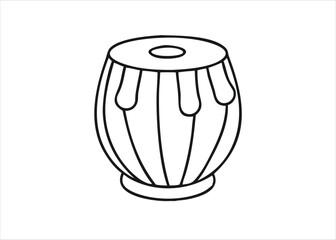 Detailed outline illustration of a table design element in a clean line art style with subtle grayscale and color accents isolated on white background