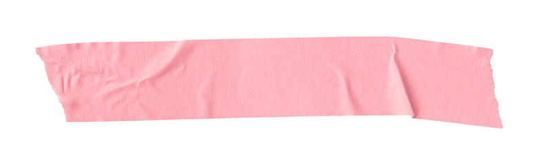 Fototapeta premium pink crumpled torn tape isolated on transparent background