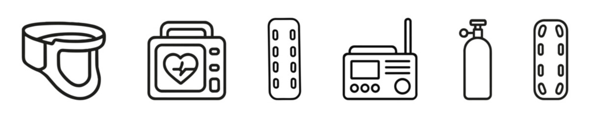Medical Icons Vector Outline Collection