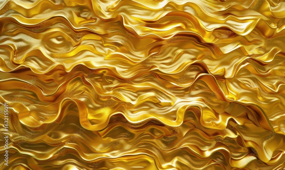 Poster abstract gold texture background with flowing liquid metallic pattern