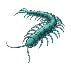 caterpillar on white background