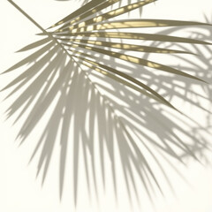 Obraz premium shadow overlay effects,realistic palm leaf shadow on transparent background,Natural shadow of tropical palm branch,mockup of shadow for product presentation, backdrop,Summer sunlight and shadow overla