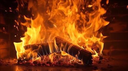 Smoke and ember particles rising from a burning fireplace, glowing softly with detailed hot spark trails