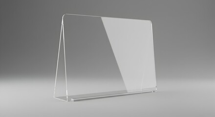 Blank Clear Acrylic Horizontal Display Holder Mockup