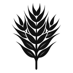 Barley vector clean black silhouette design white background